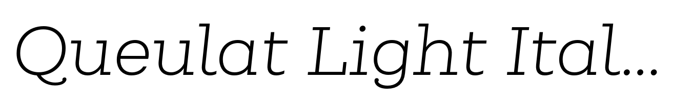Queulat Light Italic